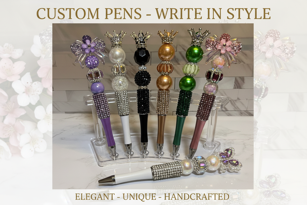 Custom Bling Beaded Pens