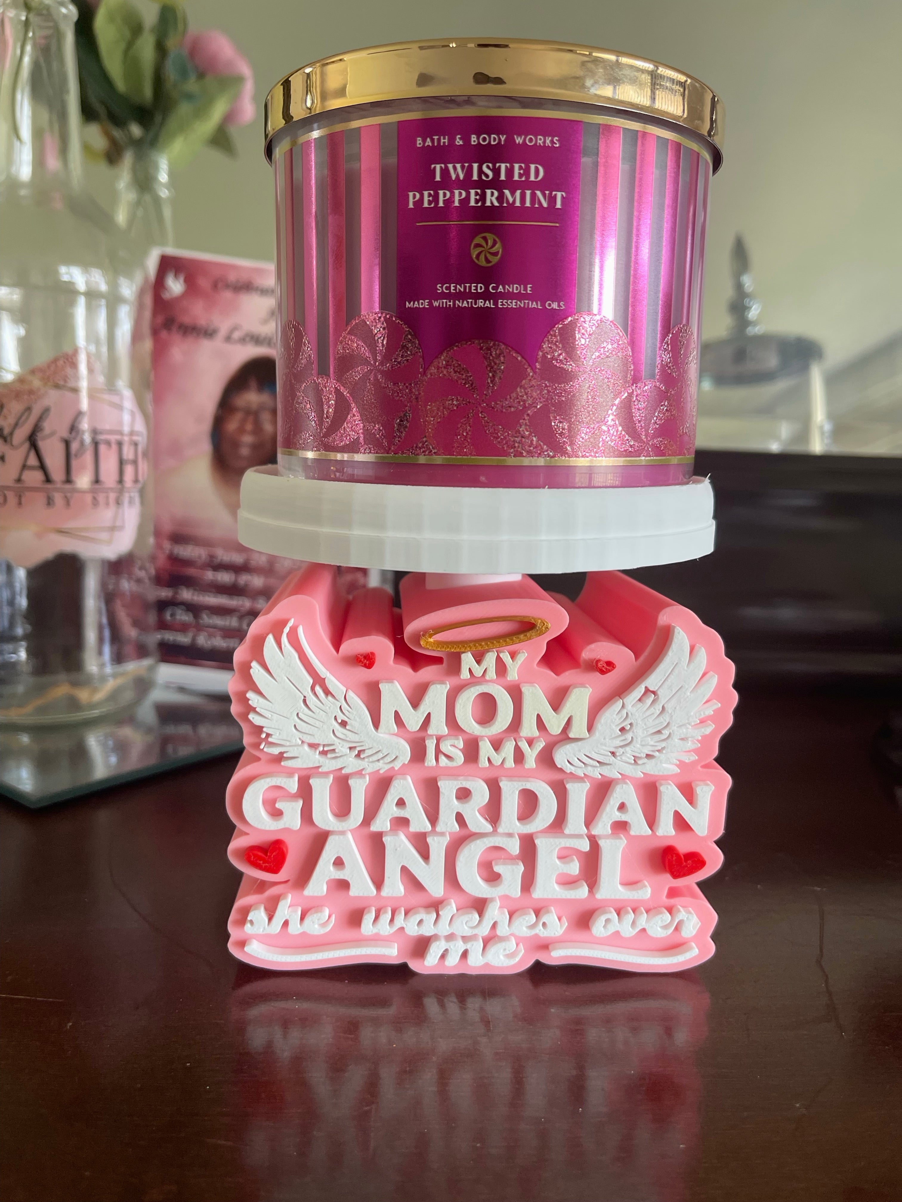 My Mom Is My Guardian Angel Candle Holder
