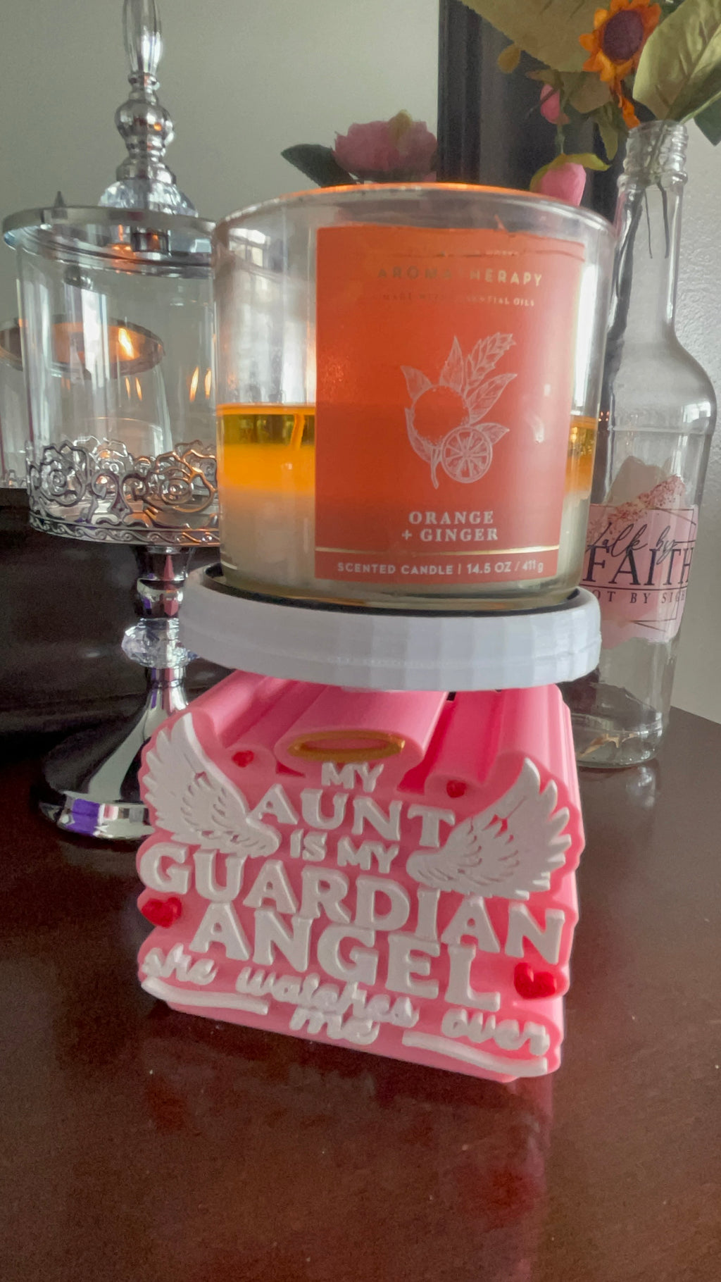 My Mom Is My Guardian Angel Candle Holder