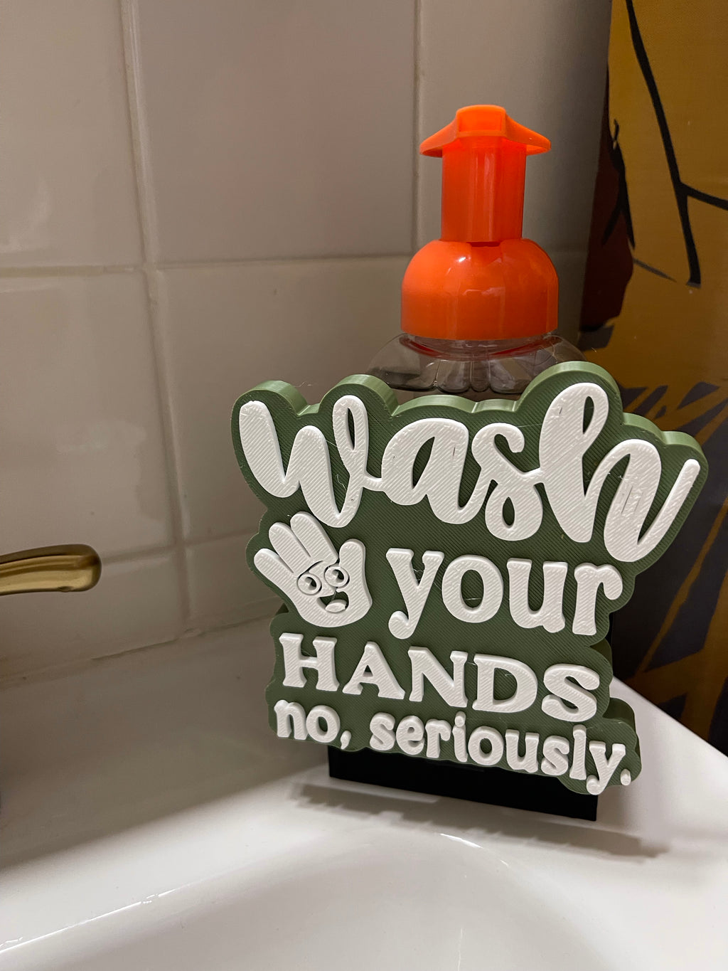 Foaming Soap Holder w/ Changeable Face Plate