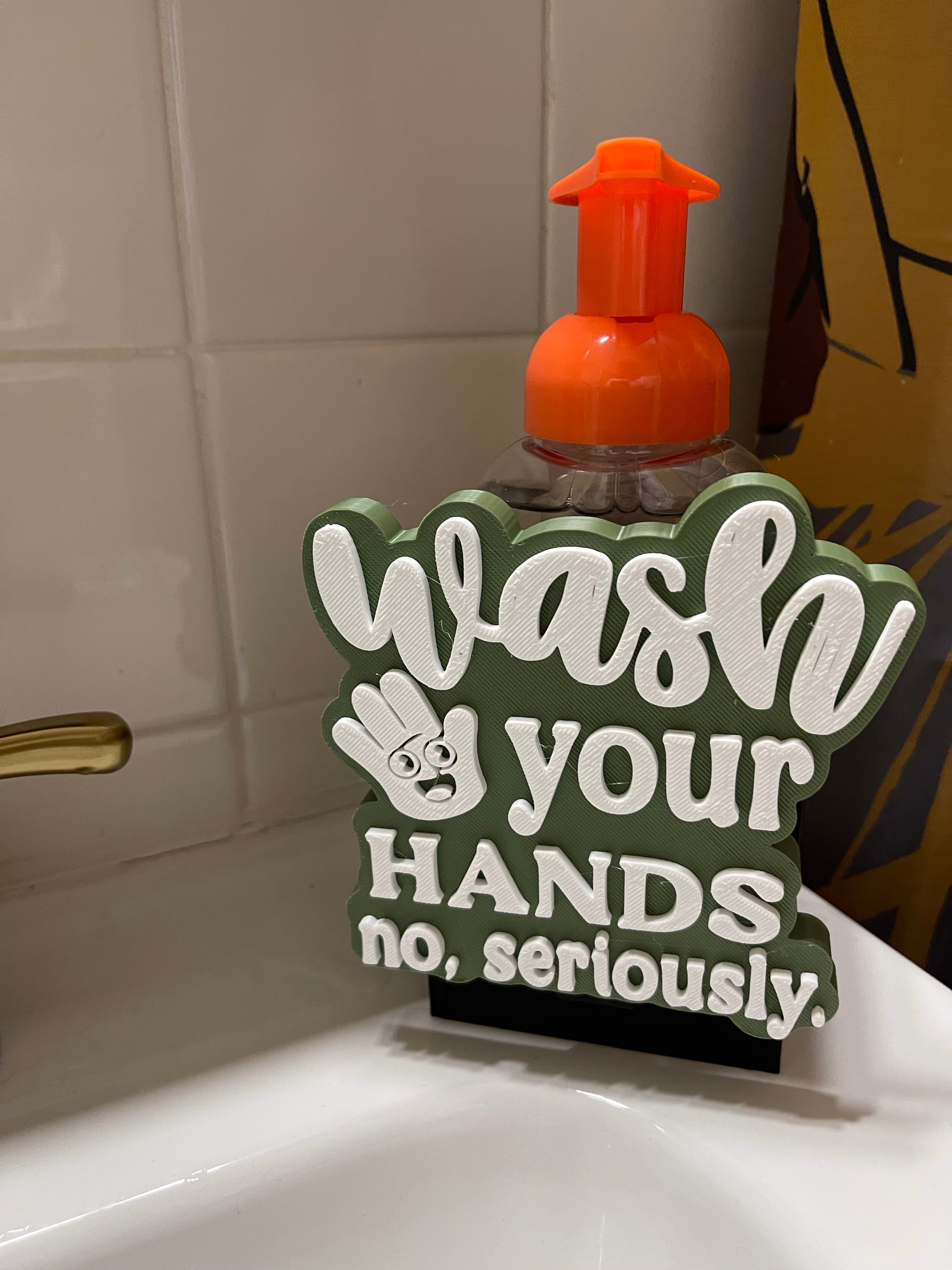 Foaming Soap Holder w/ Changeable Face Plate