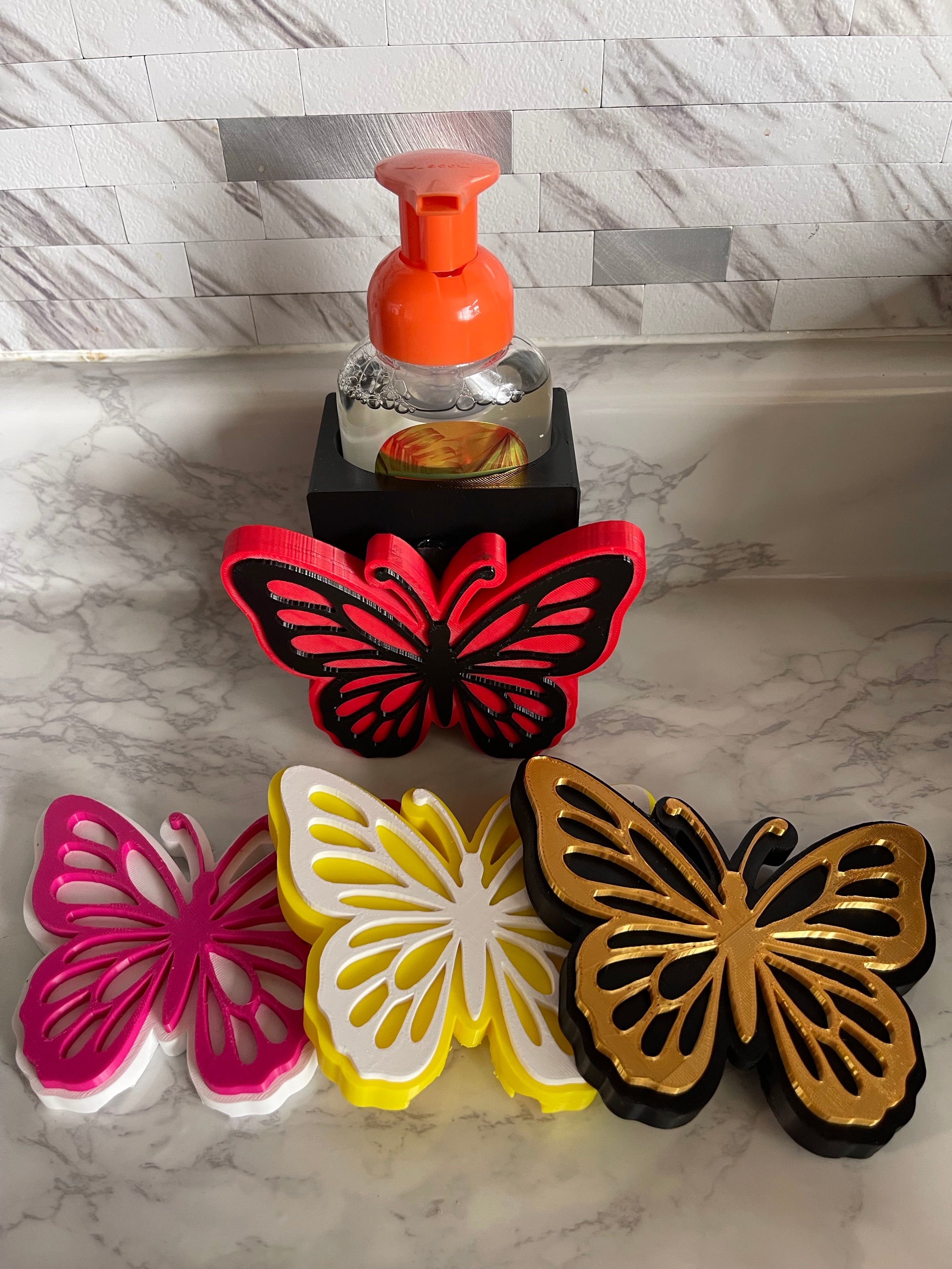 Foaming Soap Holder w/ Changeable Face Plate