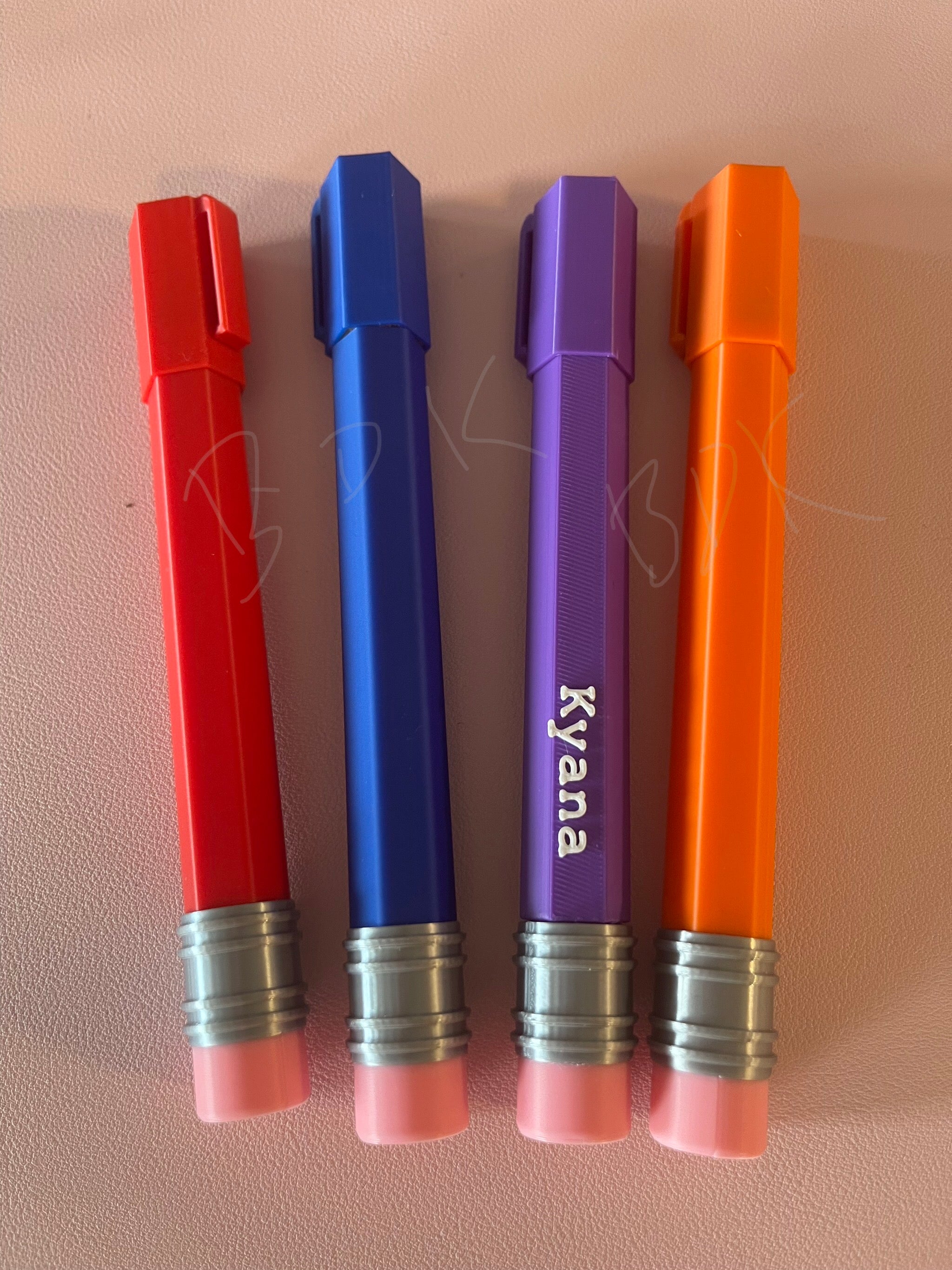 Personalized 3D Printed Jumbo Pencil Pen