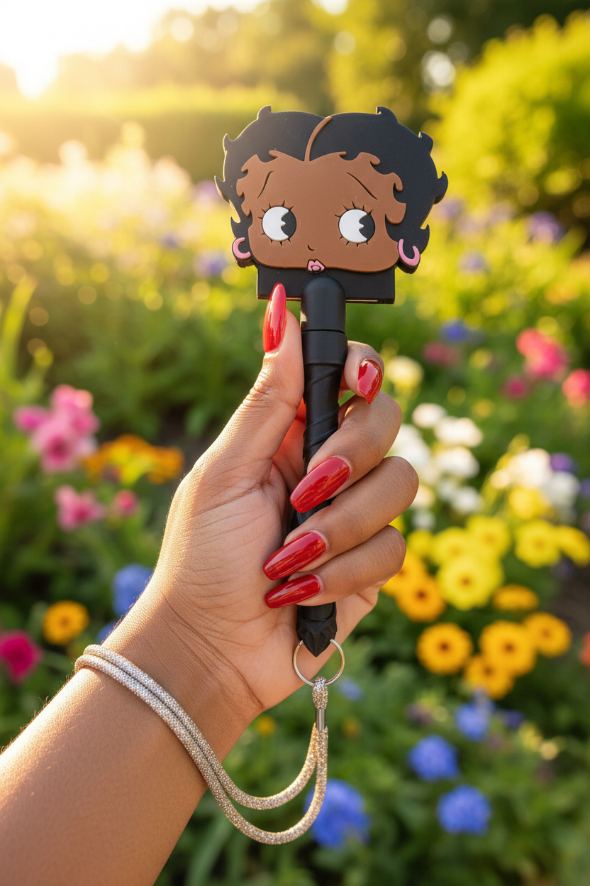 Betty Boop Pen - Brown Hand Red Nails