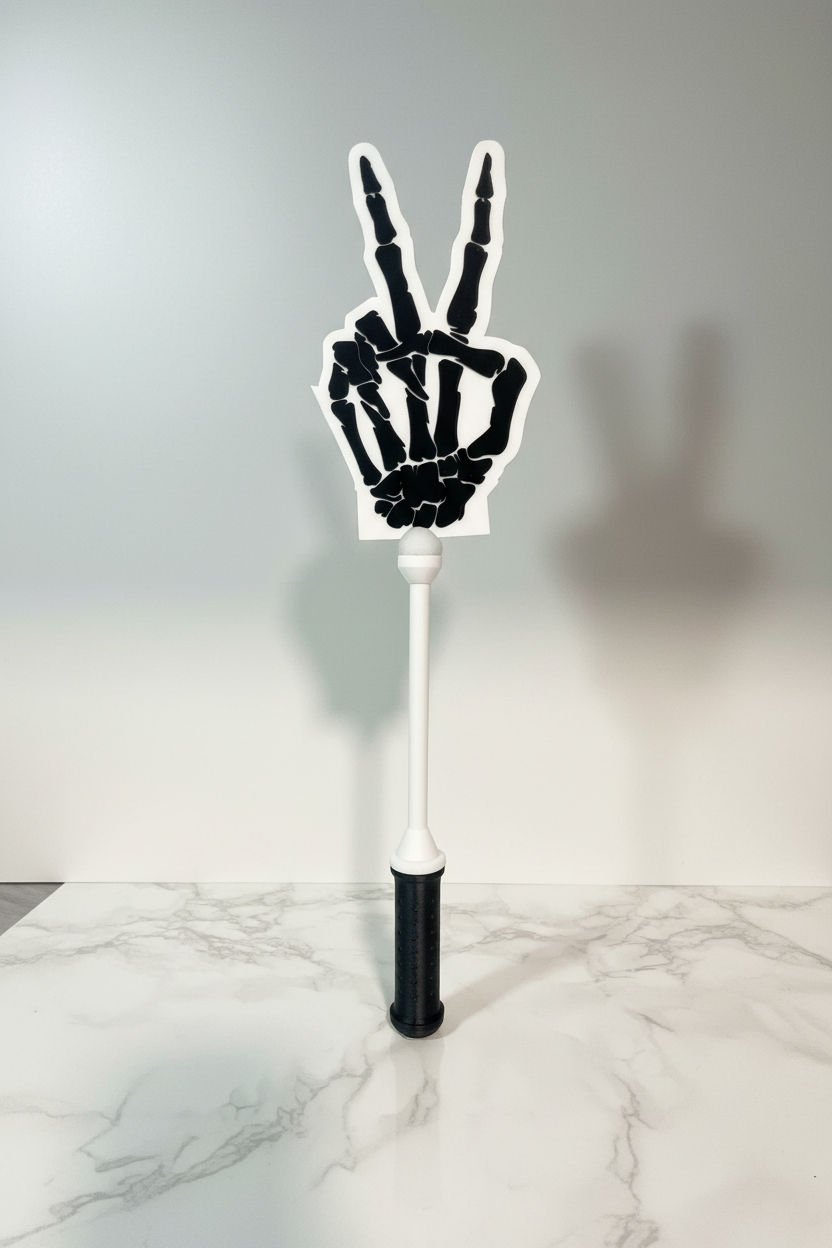 Black & White Skeleton Hand Wand