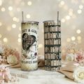 Book-themed tumblers with fancy background