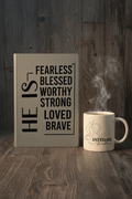He Is Gray Journal - Rustic Background