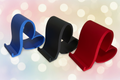 Heart phone stands in royal blue, red, and black