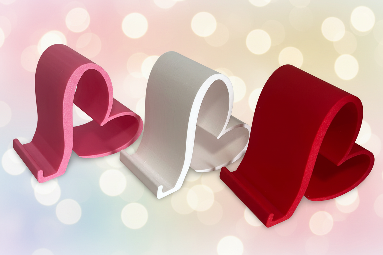 Heart phone stands with new background