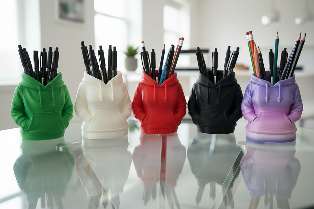 Hoodie Candles as Desk Organizers
