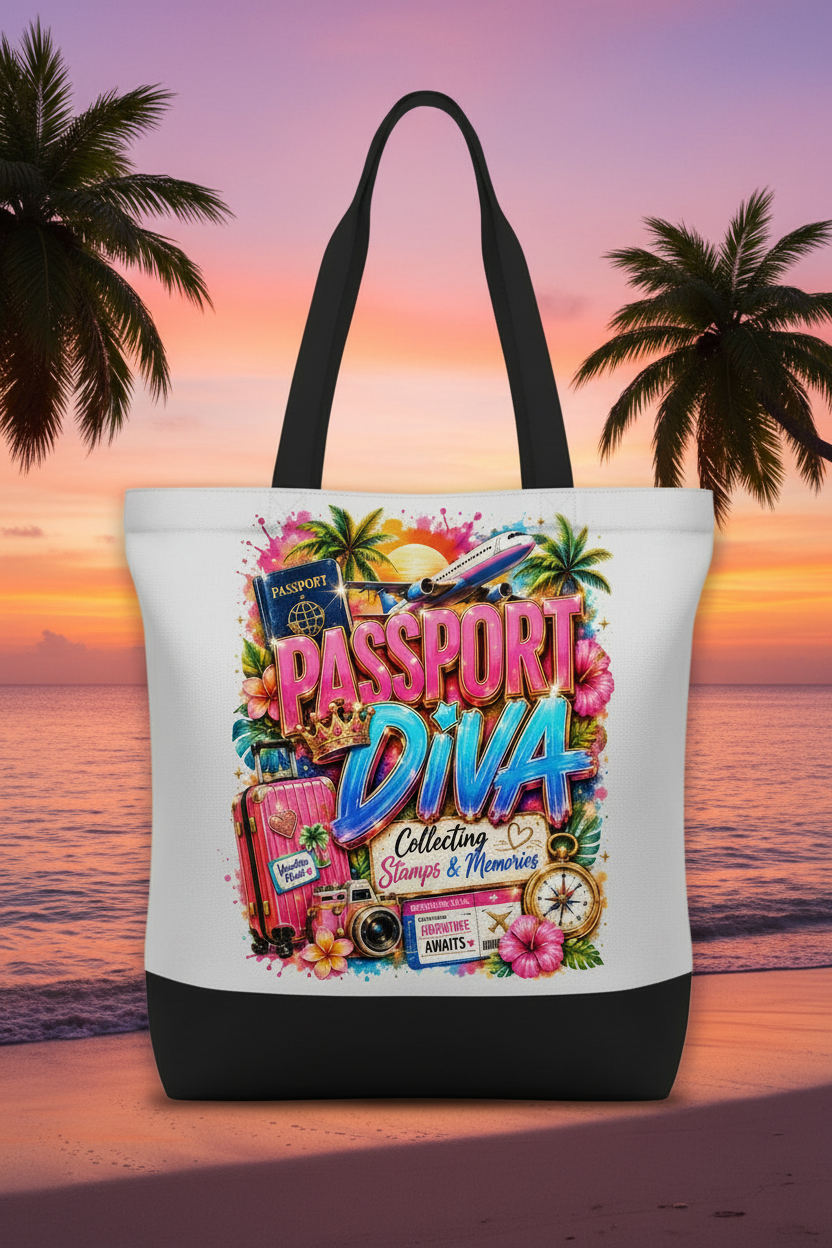 Passport Diva Tote - Tropical Sunset