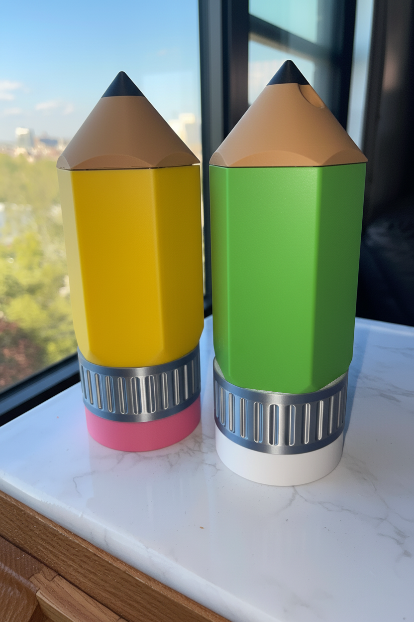 Pencil Tumblers - Yellow and Green
