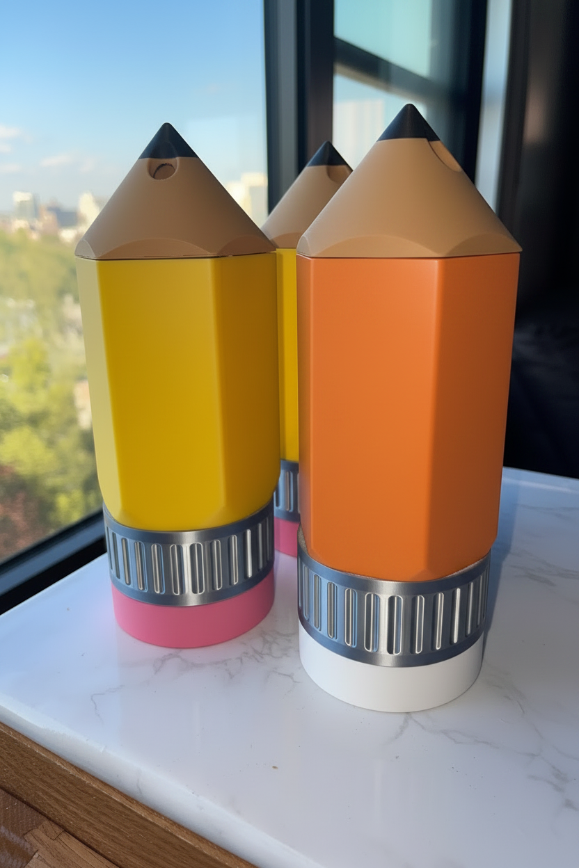 Pencil Tumblers - Yellow and Orange