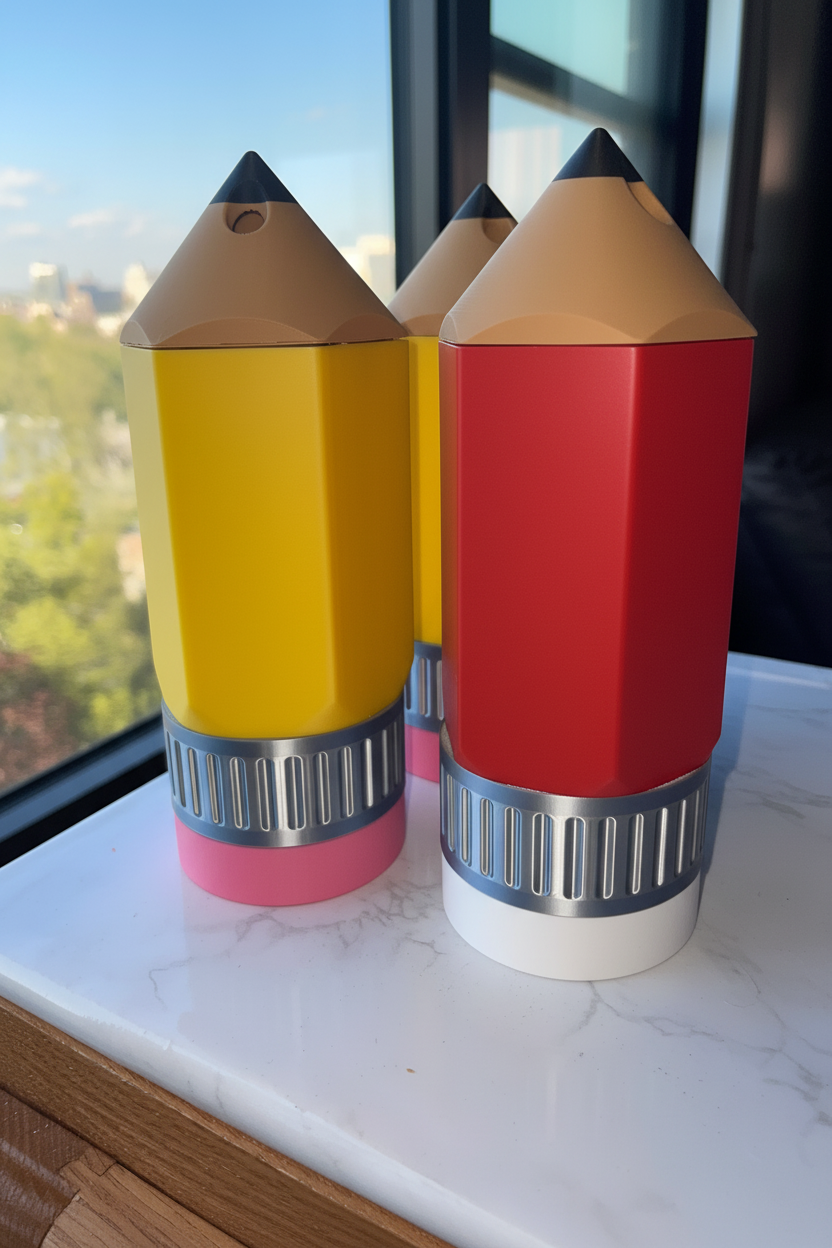 Pencil Tumblers - Yellow and Red