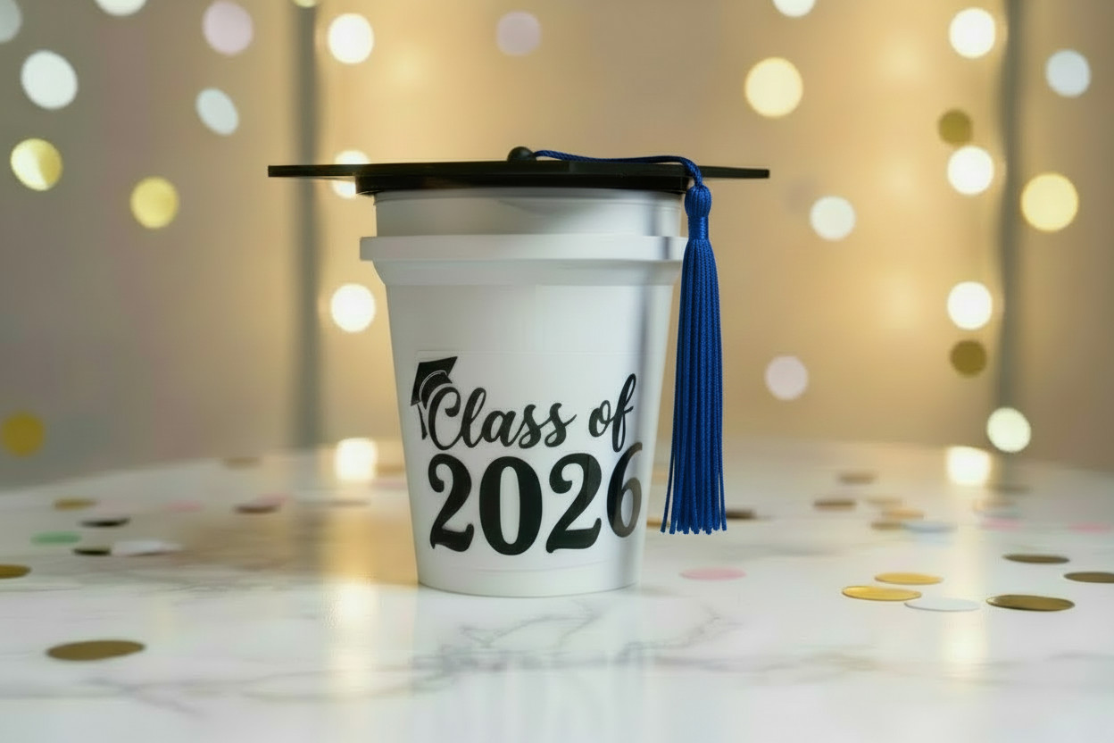 Royal Blue Tassel Graduation Bucket