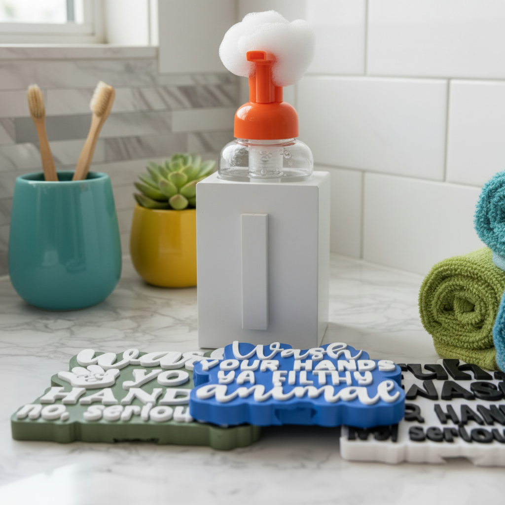 Soap holder with white base