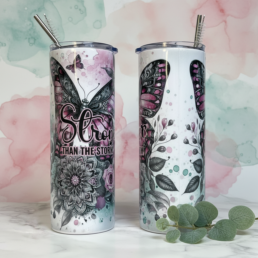 Stronger Than The Storm Tumbler Composition