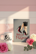 Walking Into My Purpose Gray - Pink Floral Background