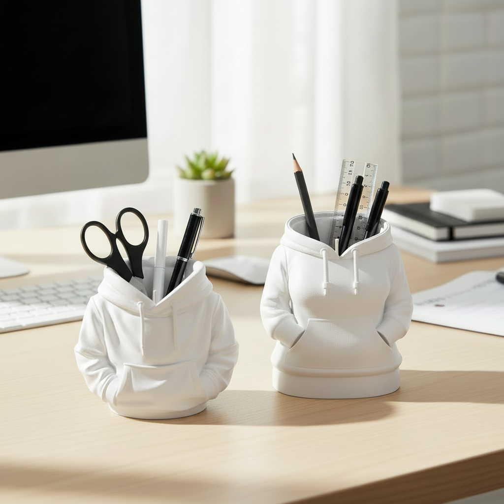 White Hoodie Pen Holders
